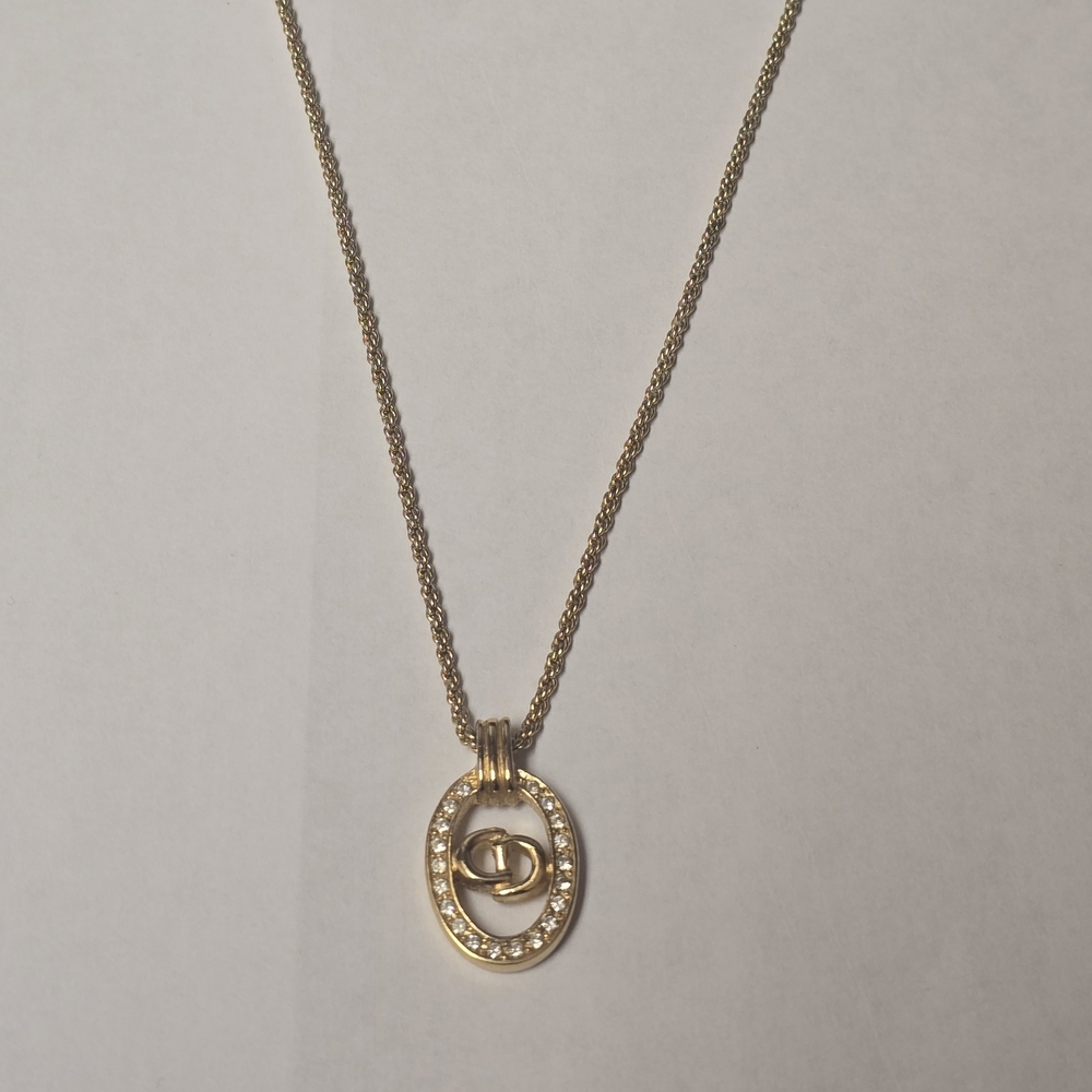 Vintage Christian Dior Necklace Gold-tone, Used